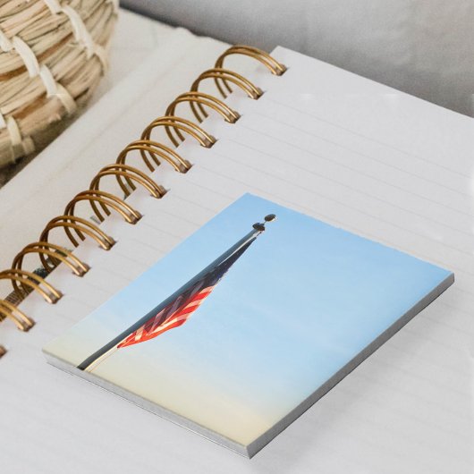 Amerikaanse vlag door Dawn's Early Light Notitieblok