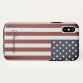  Amerikaanse vlag, douanenaam Case-Mate iPhone Case (Achterkant (horizontaal))