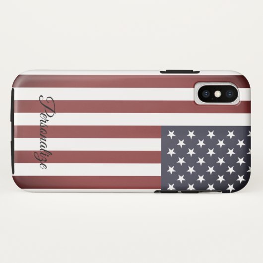 Amerikaanse vlag, douanenaam Case-Mate iPhone Case (Achterkant (horizontaal))