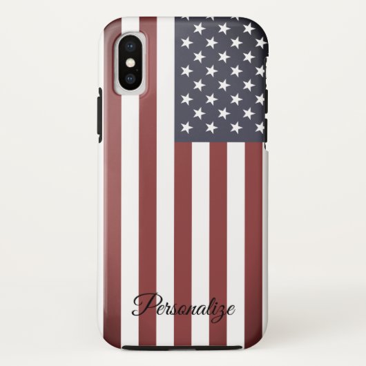  Amerikaanse vlag, douanenaam Case-Mate iPhone Case (Achterkant)
