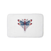 Amerikaanse Vlag Dragonfly Patriottische 4th of Ju Badmat (Voorkant)