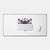 Amerikaanse Vlag Dragonfly Patriottische 4th of Ju Bureaumat (Keyboard & Muis)