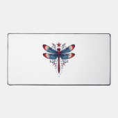 Amerikaanse Vlag Dragonfly Patriottische 4th of Ju Bureaumat (Voorkant)