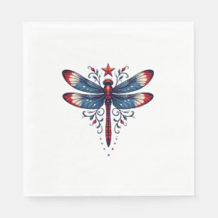 Amerikaanse Vlag Dragonfly Patriottische 4th of Ju Servet