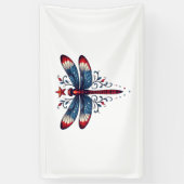 Amerikaanse Vlag Dragonfly Patriottische 4th of Ju Spandoek (Verticaal)