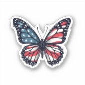 Amerikaanse Vlag Dragonfly Patriottische 4th of Ju Sticker (Voorkant)