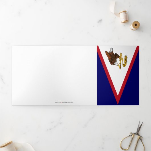 Amerikaanse vlag drieluik kaart (Buitenkant)