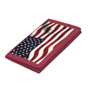 Amerikaanse vlag drievoud portemonnee