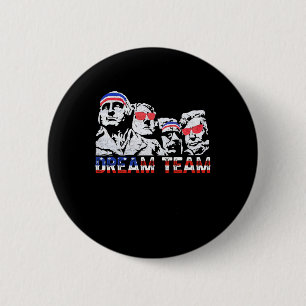Amerikaanse Vlag Droom Team Grappig Patriottisch R Ronde Button 5,7 Cm