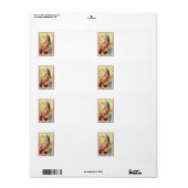 Amerikaanse vlag Drum Forget Me Nots Bloemen Etiket (Full Sheet)