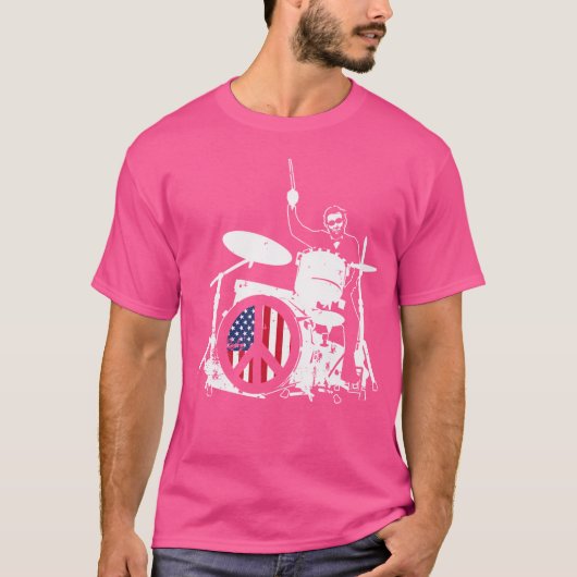 Amerikaanse vlag drummer Abraham Lincoln T-shirt (Voorkant)