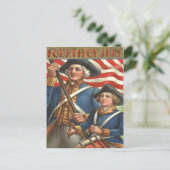 Amerikaanse vlag drummer Boy Soldier Fireworks Briefkaart (Staand voorkant)