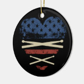 Amerikaanse vlag Drumsticks USA Drummers  Keramisch Ornament (Links)
