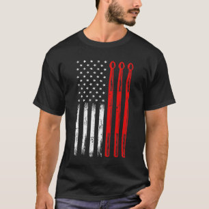 Amerikaanse vlag Drumsticks USA Drummers T-shirt