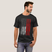 Amerikaanse vlag Drumsticks USA Drummers T-shirt (Voorkant volledig)