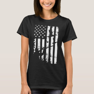 -Amerikaanse Vlag-Duck-jacht in de Verenigde State T-shirt
