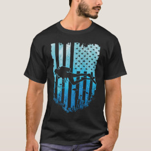  Amerikaanse vlag duikduikduikduikduiker T-shirt