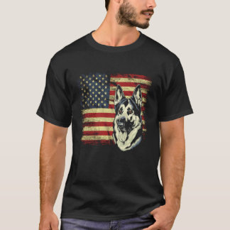 Amerikaanse Vlag Duitse Herdershond Tshirt Hondenl