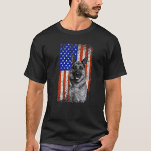 Amerikaanse Vlag Duitse Herdershond Vader Moeder P T-shirt