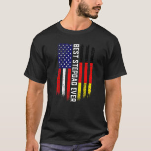 Amerikaanse vlag & Duitsland vlag beste stiefvader T-shirt