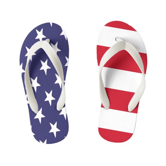 Amerikaanse vlag Duo Kinder Teenslippers (Voetbed)