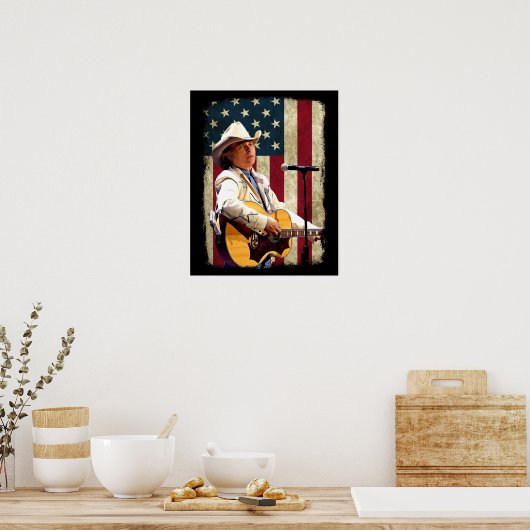 -Amerikaanse vlag Dwight Yoakam Legend.png Poster (Keuken)