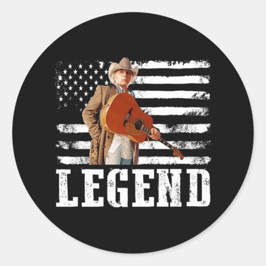 Amerikaanse vlag Dwight Yoakam Singer.png Ronde Sticker (Voorkant)