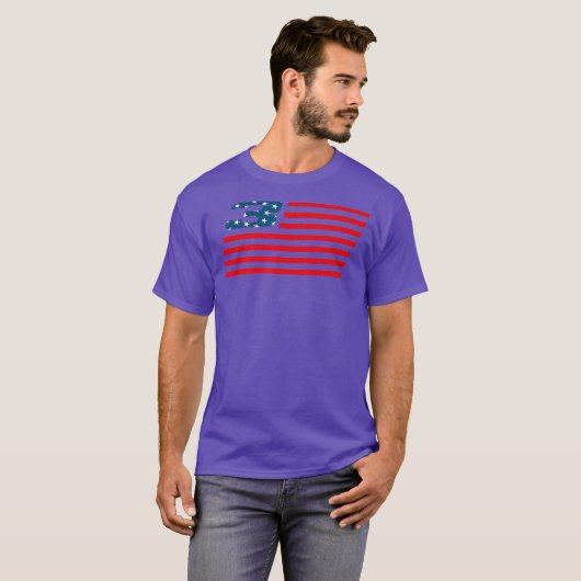Amerikaanse vlag E3 Motocross Supercross T-shirt (Voorkant volledig)