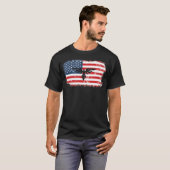 Amerikaanse vlag Eagle 4 juli Patriottische Mannen T-shirt (Voorkant volledig)