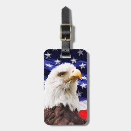 Amerikaanse vlag Eagle Bagagelabel