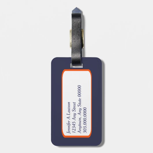 Amerikaanse vlag Eagle Bagagelabel (Achterkant verticaal)