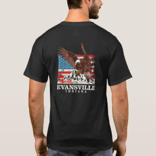 Amerikaanse vlag Eagle Evansville Patriotic Indian T-shirt