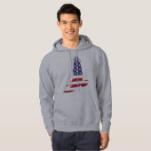  Amerikaanse vlag Eagle Hoodie (Voorkant volledig)