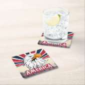 Amerikaanse vlag / Eagle Onderzetter Set (Insitu)