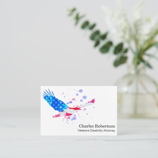 **   Amerikaanse vlag Eagle Red White en Blue USA Visitekaartje (Staand voorkant)