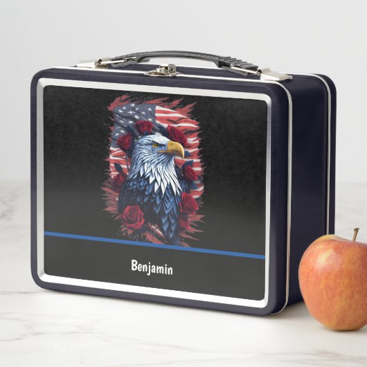 Amerikaanse Vlag Eagle Rozen Rood Wit Blauw (In situ)