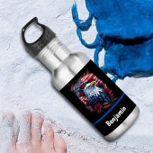 Amerikaanse Vlag Eagle Rozen Rood Wit Blauw Waterfles