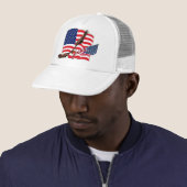 Amerikaanse vlag Eagle Soaring Baseball Hat Trucker Pet (In situ)