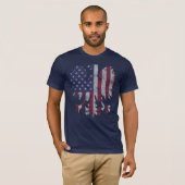 -Amerikaanse vlag Eagle T-shirt (Voorkant volledig)
