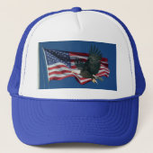 Amerikaanse vlag & Eagle Trucker Pet (Voorkant)