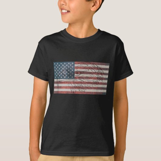Amerikaanse vlag Eagle USA T-shirt (Voorkant)