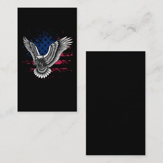 Amerikaanse vlag Eagle Visitekaartje (Voorkant / Achterkant)