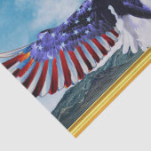 Amerikaanse vlag Eagle vliegt in goudfolie Tissuepapier (Detail)