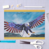 Amerikaanse vlag Eagle vliegt in goudfolie Tissuepapier (Craft)