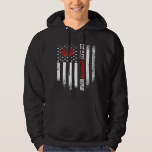  Amerikaanse vlag Eat Sleep Accordion Repe Hoodie