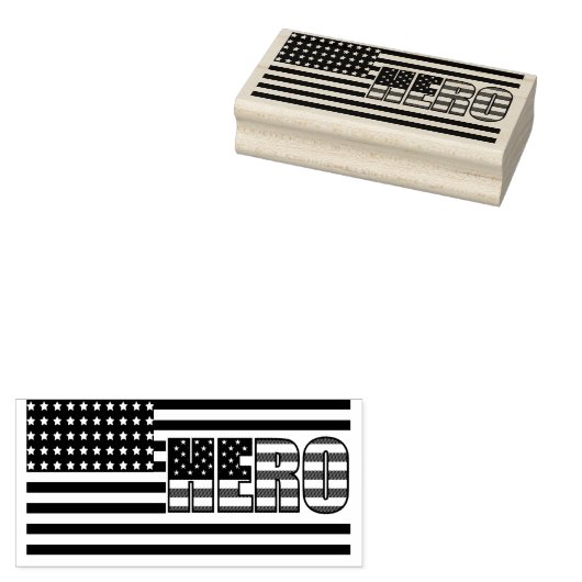 Amerikaanse vlag - Een held Rubberstempel (Gestempeld)