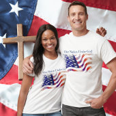 Amerikaanse vlag, één natie onder God T-shirt