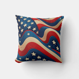 Amerikaanse vlag een zwaaiende patriottische kussen