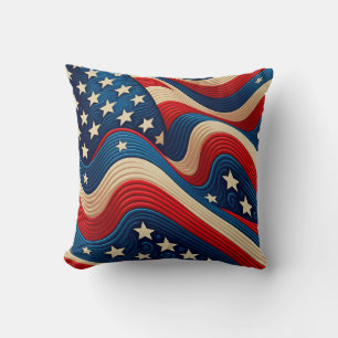 Amerikaanse vlag een zwaaiende patriottische kussen