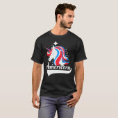 Amerikaanse vlag Eenhoorn Patriottisch Amerika T-shirt (Voorkant volledig)